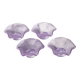 Set of 4 purple moulded glass ice cream bowls.