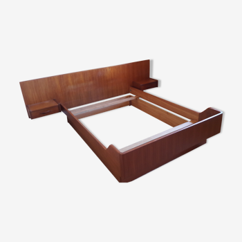 Bed 2 people in teak