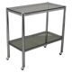 Mid-century smoked glass serving cart, Italy, 1970s
