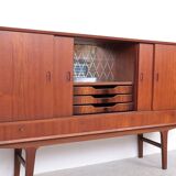 Danish design teak highboard, 1960s