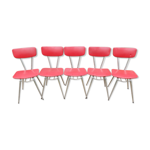 suite de 5 chaises vintage