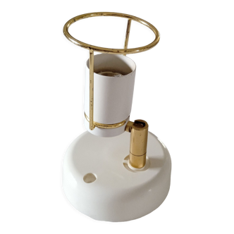Wall lamp metal white and gold spot vintage