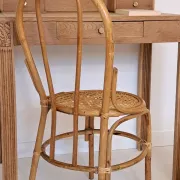 Vintage bamboo and cane chair, Thonet bistro style.