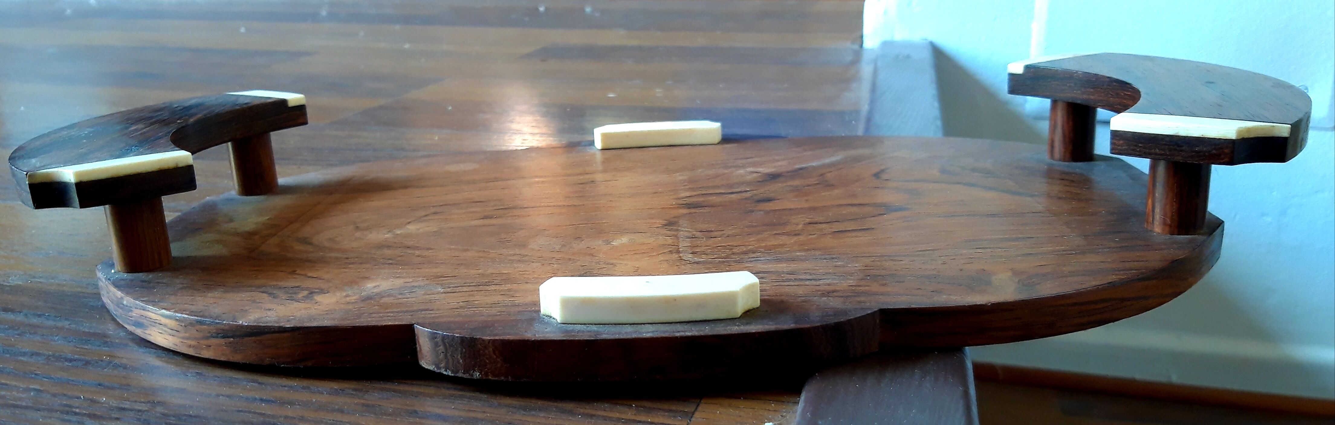 Plateau art deco palissandre & ivoire