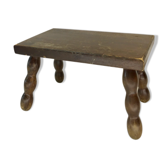 Vintage wooden footrest