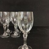 Set of 6 crystal wine glasses