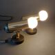 Pair of adjustable spotlight Maureva in gilded brass, Italian design 1980.