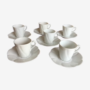 Limoges fine porcelain coffee cups and saucers