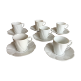 Limoges fine porcelain coffee cups and saucers