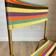 Pair of vintage Lafuma folding chairs model Chantazur Canvas 70s