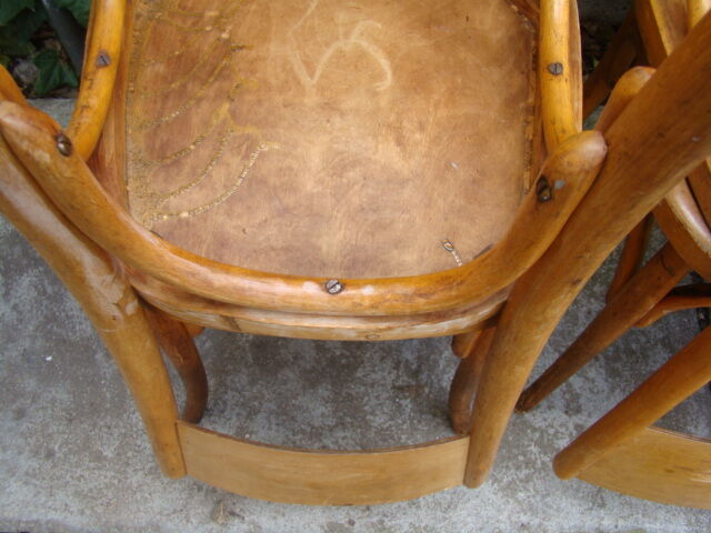 Lot of six old bistro chairs