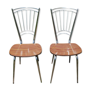 Paire de chaises en formica