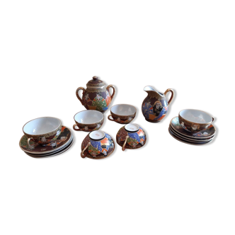 Japanese tea set Satsuma