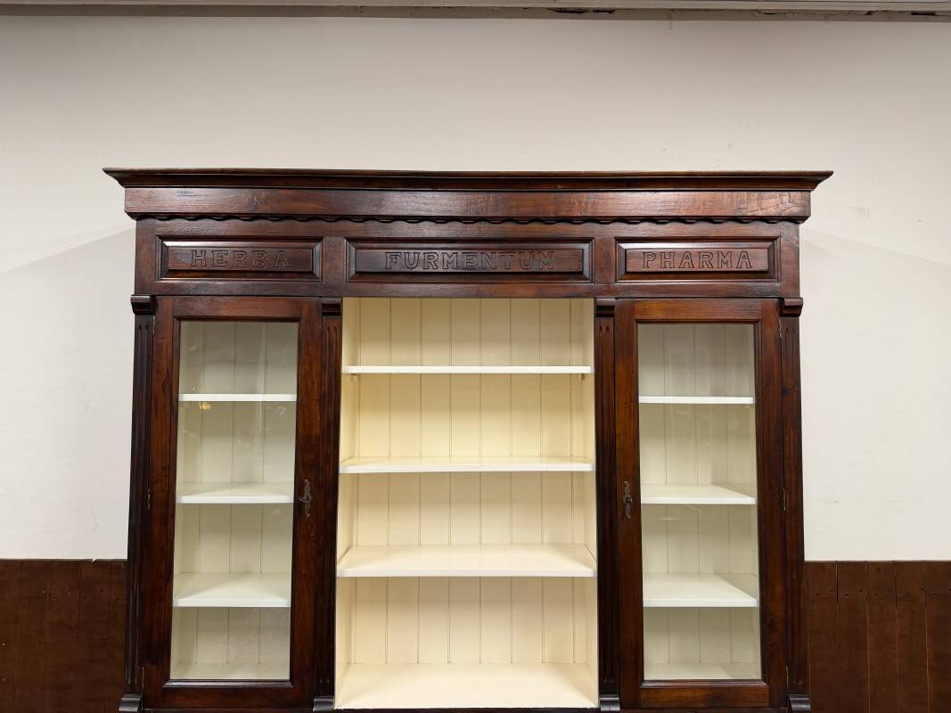 Classic English Apothecary Cabinet Bookcase