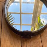Brutally wrought iron vintage mirror