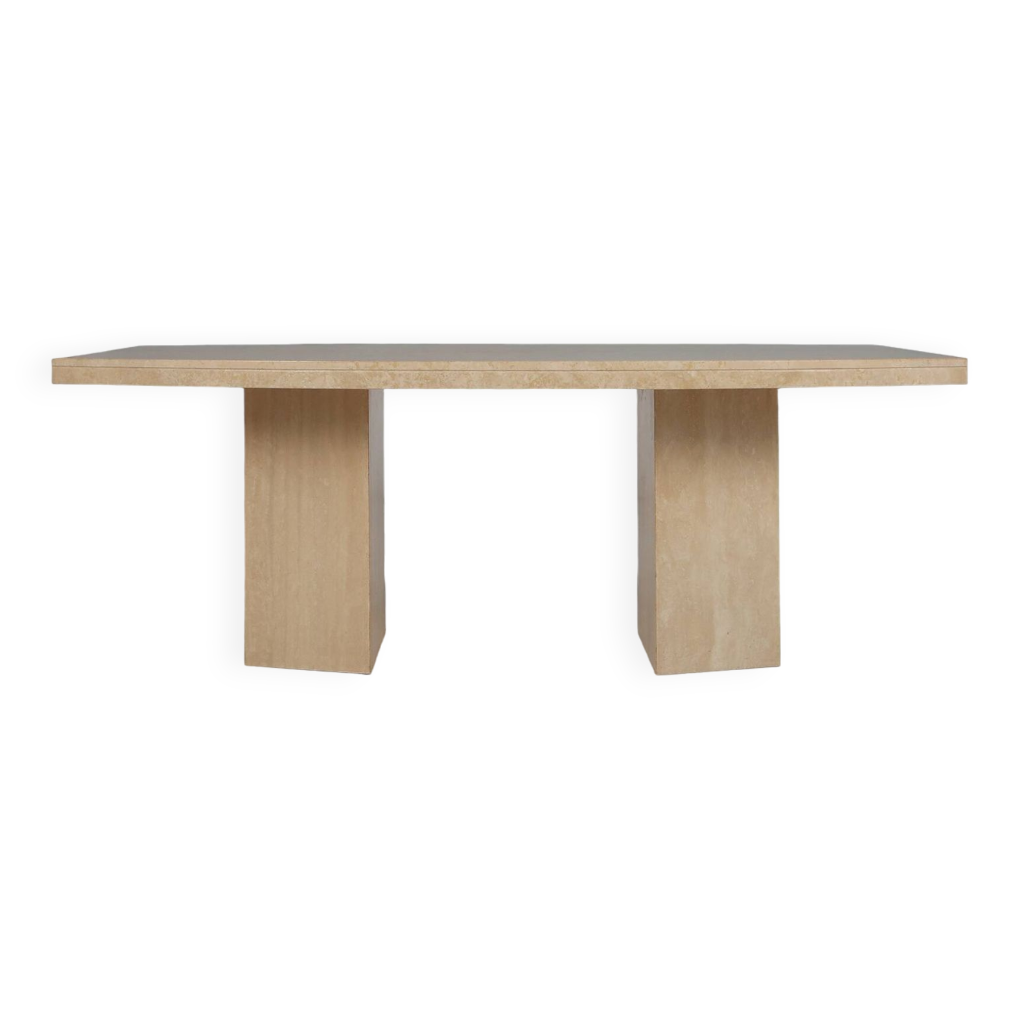 Dinner Table in Travertine, France, 1960s