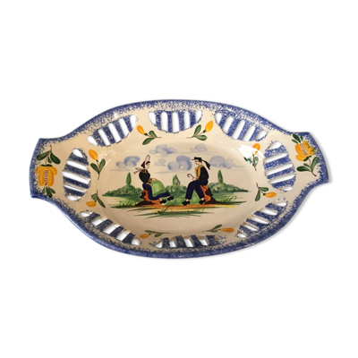 Coupe a fruits gabriel fourmaintraux breiz pierrick a decor d'un couple de bretons