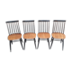 Lot de 4 chaises vintage