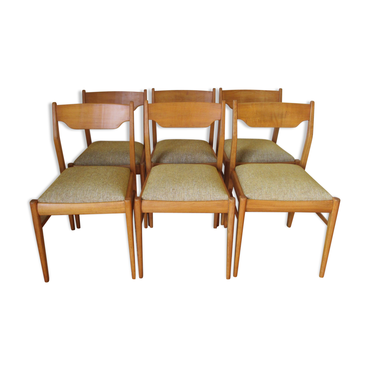 6 Scandinavian chairs 60s in beech Farstrup