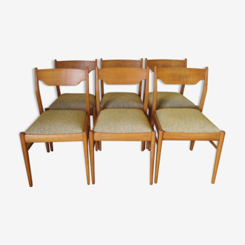 6 Scandinavian chairs 60s in beech Farstrup