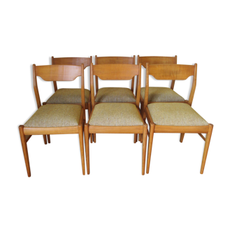 6 Scandinavian chairs 60s in beech Farstrup