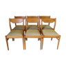 6 Scandinavian chairs 60s in beech Farstrup