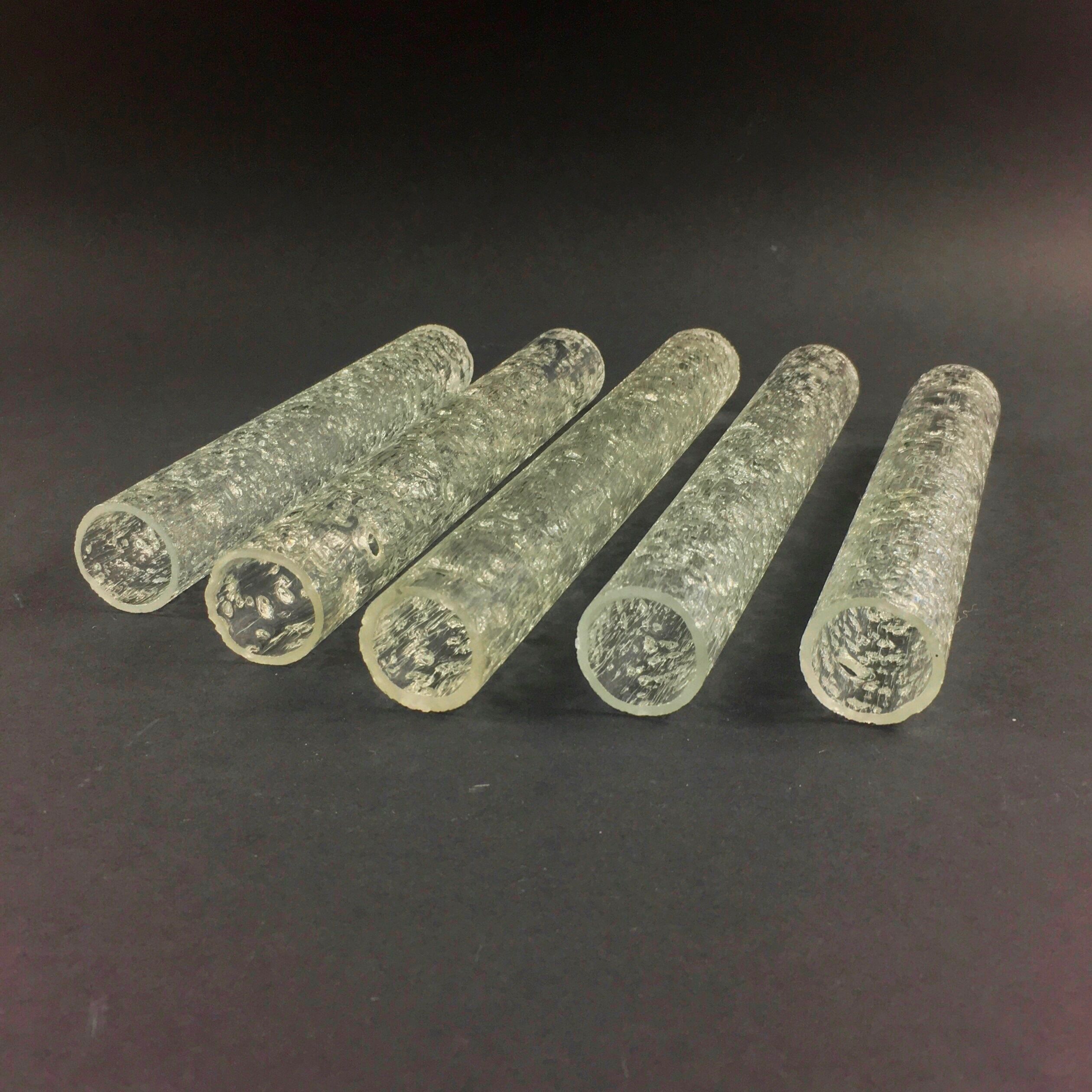 Ice glass wall lights from doria leuchten, germany, 1960s