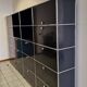 4-Module Bookcase in Chromed Metal and Blue Iron from USM Haller, 1970s