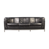 Zanotta 'Onda' 3-seater sofa in black leather