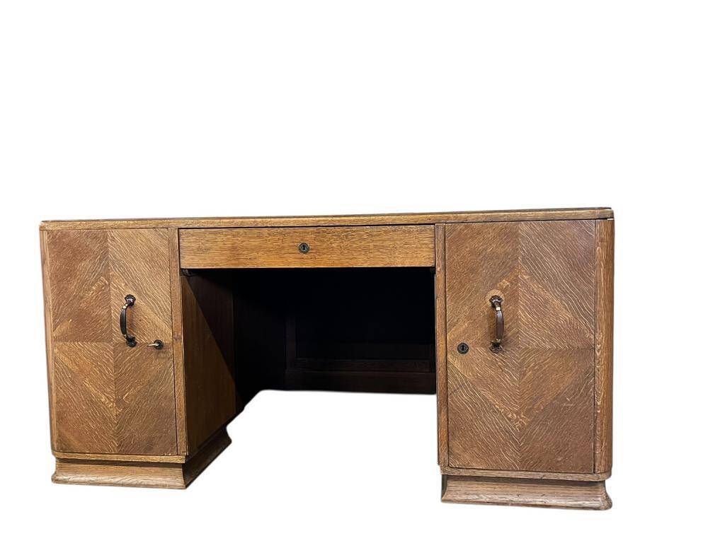 Bureau art déco XL vintage / bureau double face
