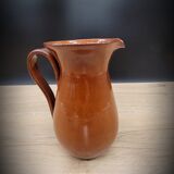 Brown enamelled sandstone jug
