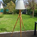 Floor lamp diy painter's easel transformed into a floor lamp