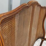 Louis XV style double cane basket bed, mid-20th century
