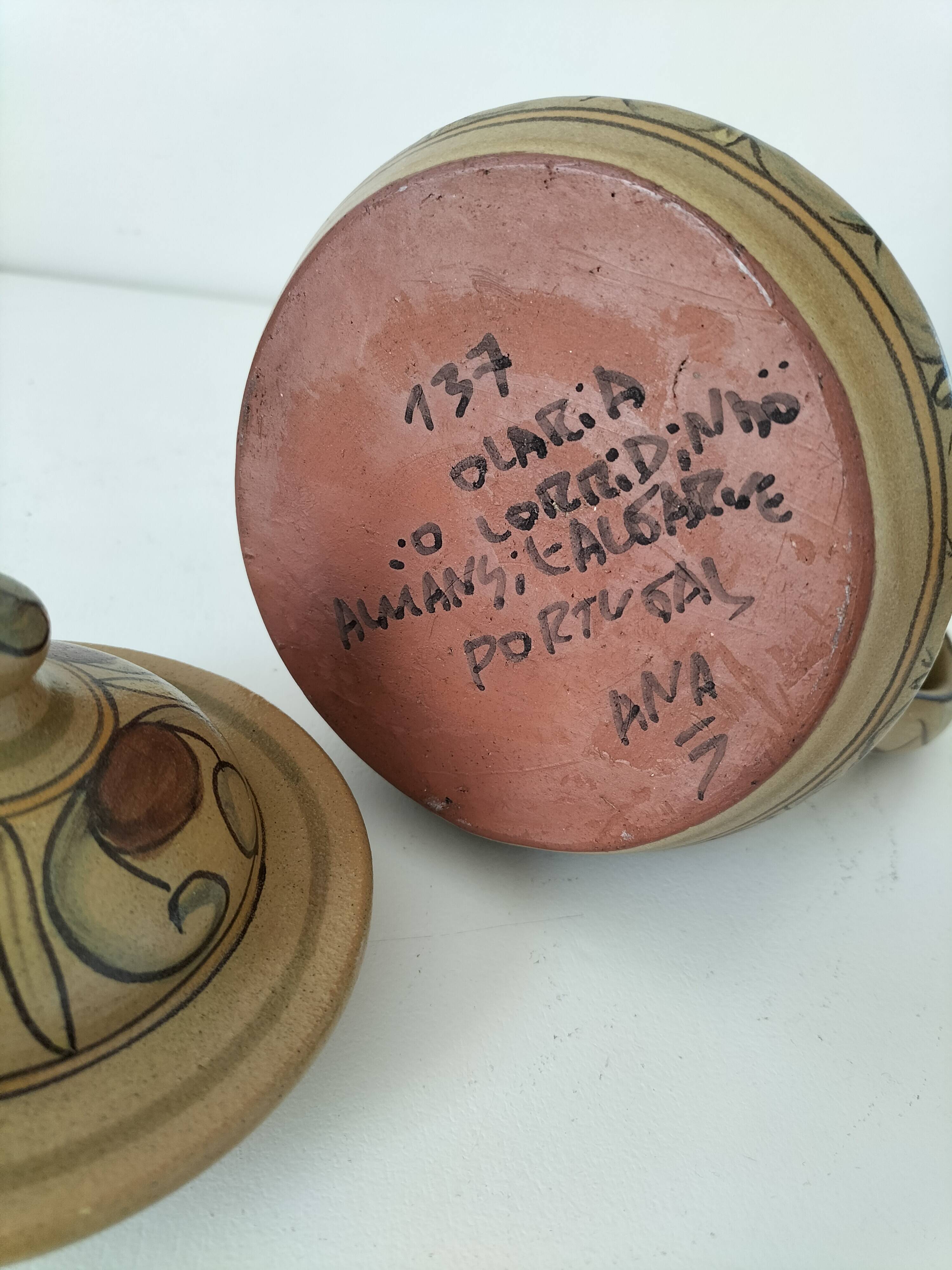 Signed Portuguese pottery jug