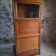 French modular secretary in oak with display case, 1950s.