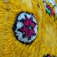 Moroccan yellow Berber cushion handmade 42x44 cm