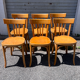 (Lot) 6 chaises Baumann bois clair