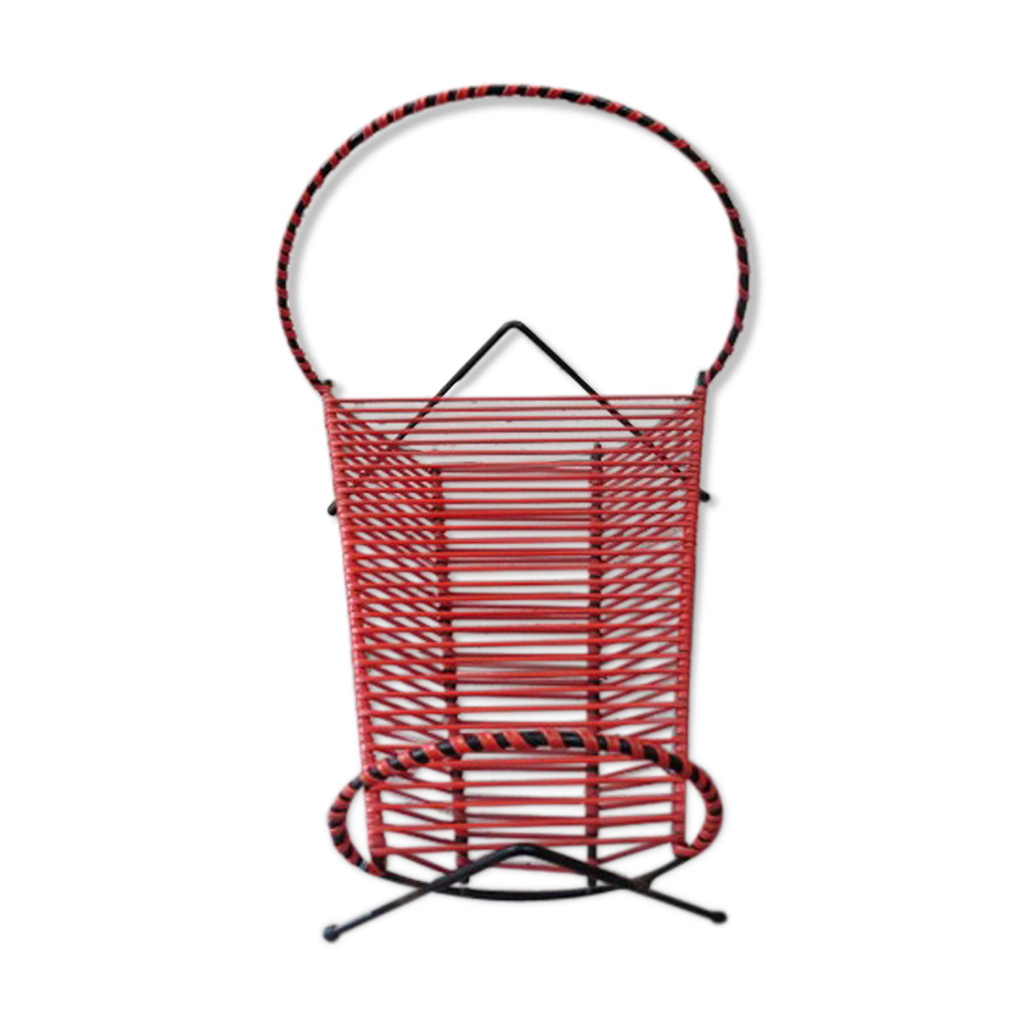 1960 vinyl record holder in red soubidou