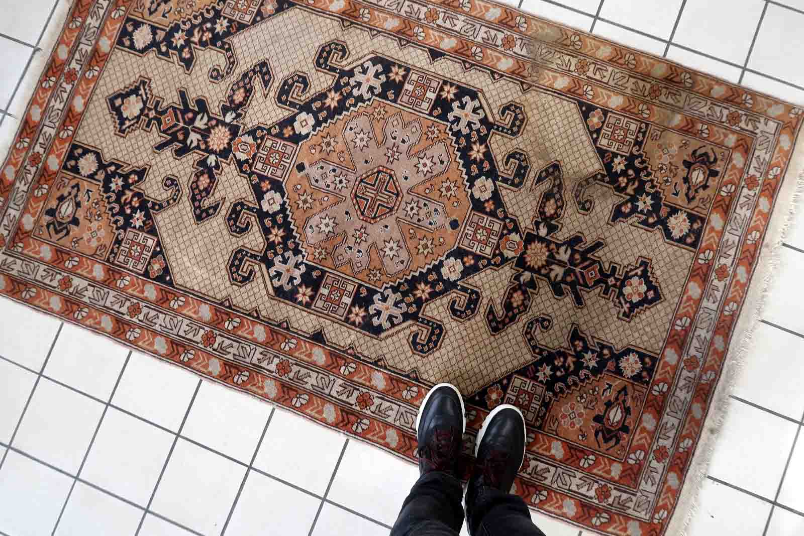 Turkish vintage Sivas rug 1950s 118x194cm