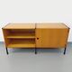 Vintage ARP Minvielle sideboard by Guariche Mortier Motte in light wood and black metal