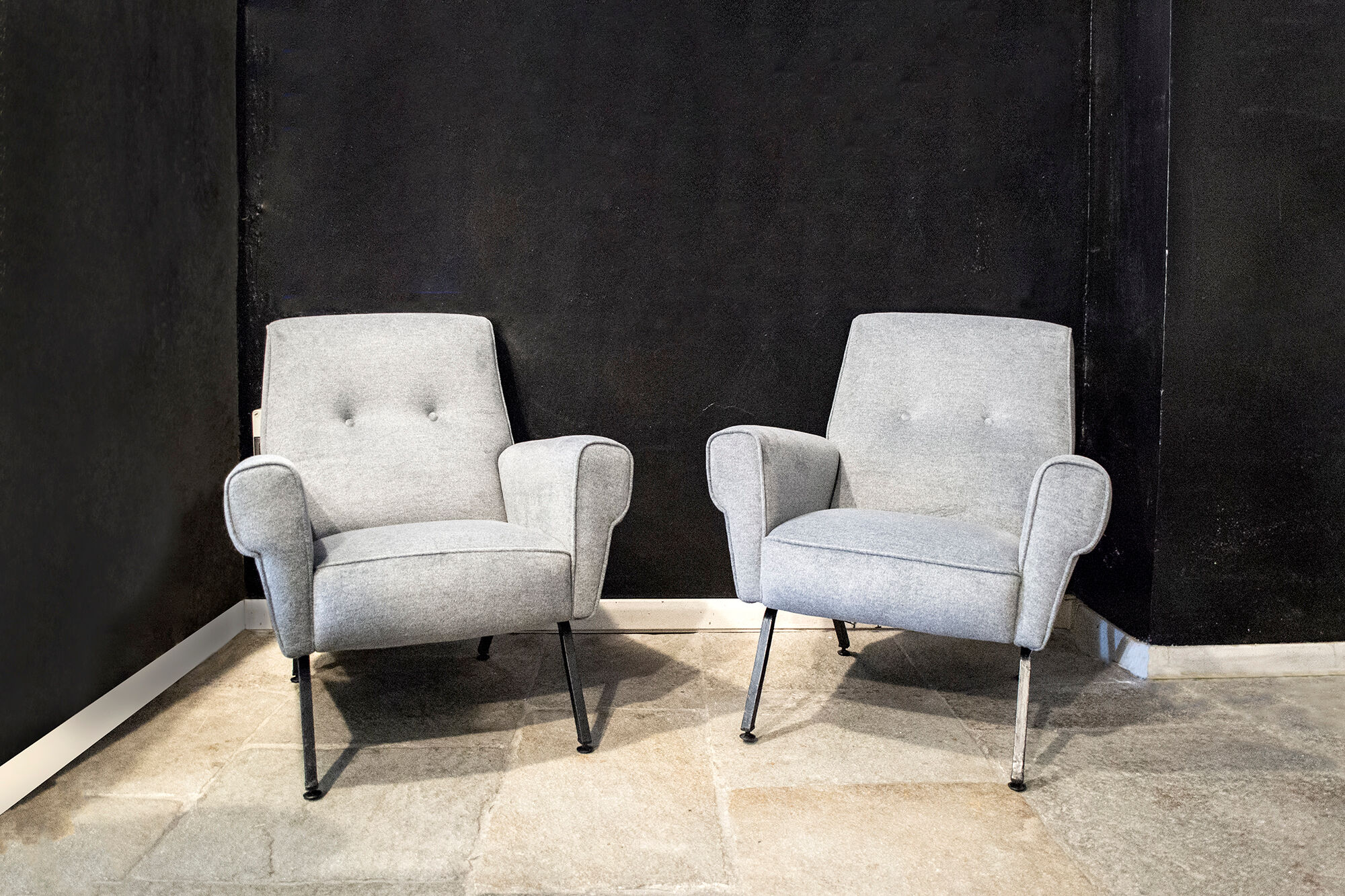 Paire de fauteuils Vintage Italie 60s