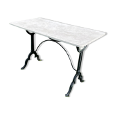 Table bistrot vintage 1930 plateau marbre 4 personnes