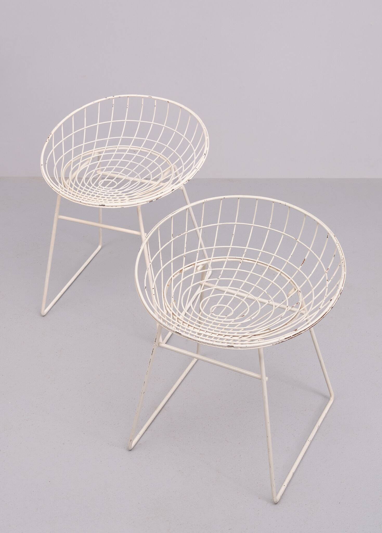 Pastoe KM05 wire stool Cees Braakman 1950s Holland