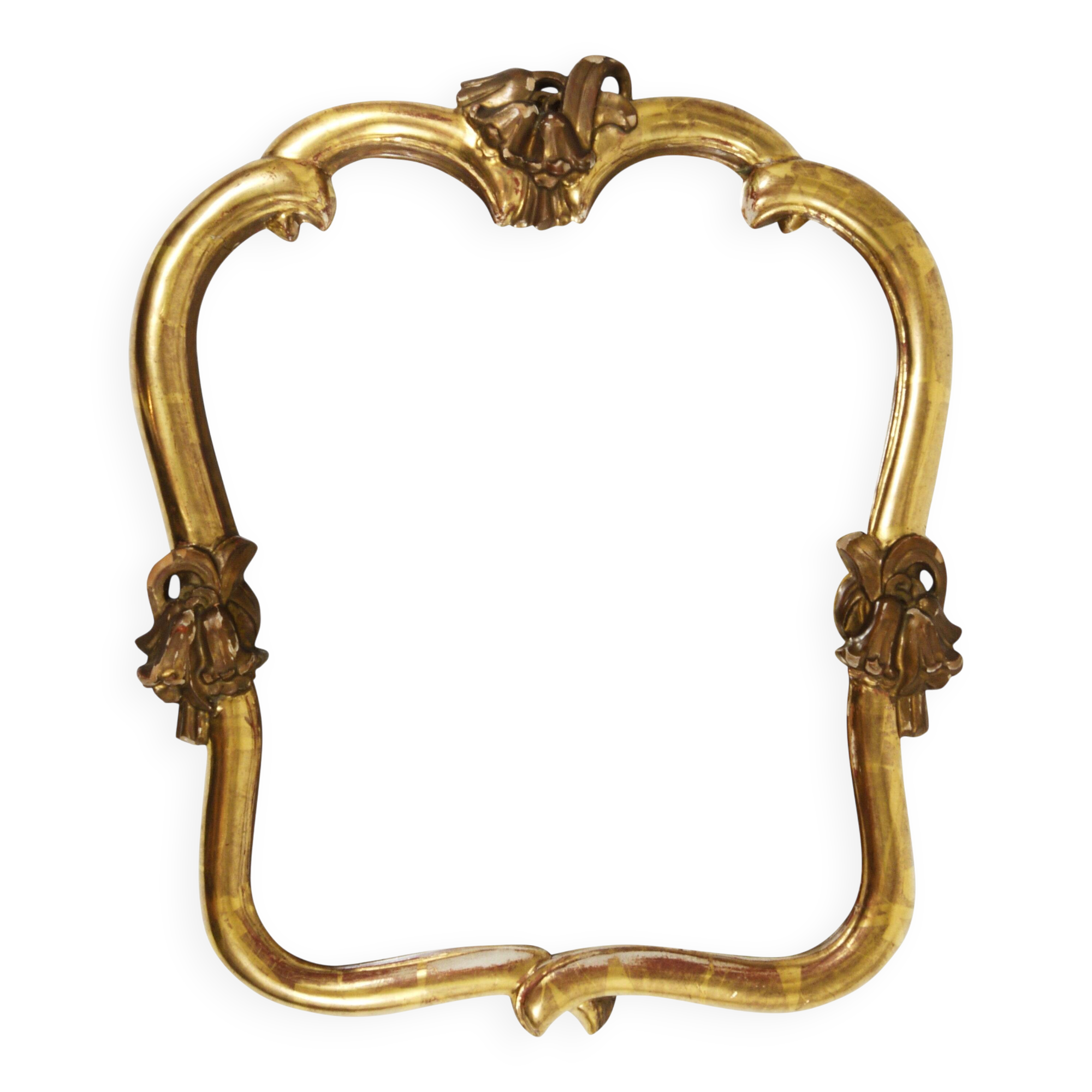 Max Welz Vienna Art Nouveau Hand-Carved Gilded Wood Wall Mirror, Austria, 1930s