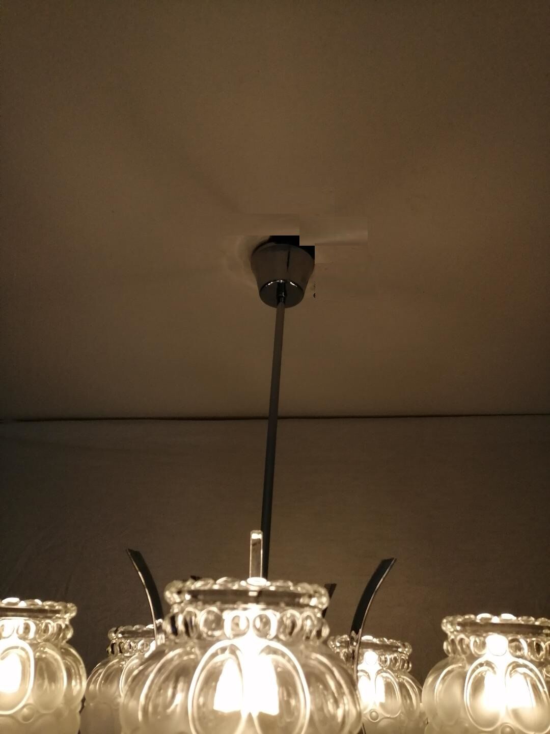 Art deco chandelier with 5 arms of light