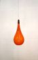 Orange teardrop glass pendant lamp made by Holmegaard - Denmark 1960