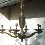 Lustre ancien en cuivre et laiton