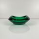 Vide poche / cendrier en verre vert, Tchéquie, 1960