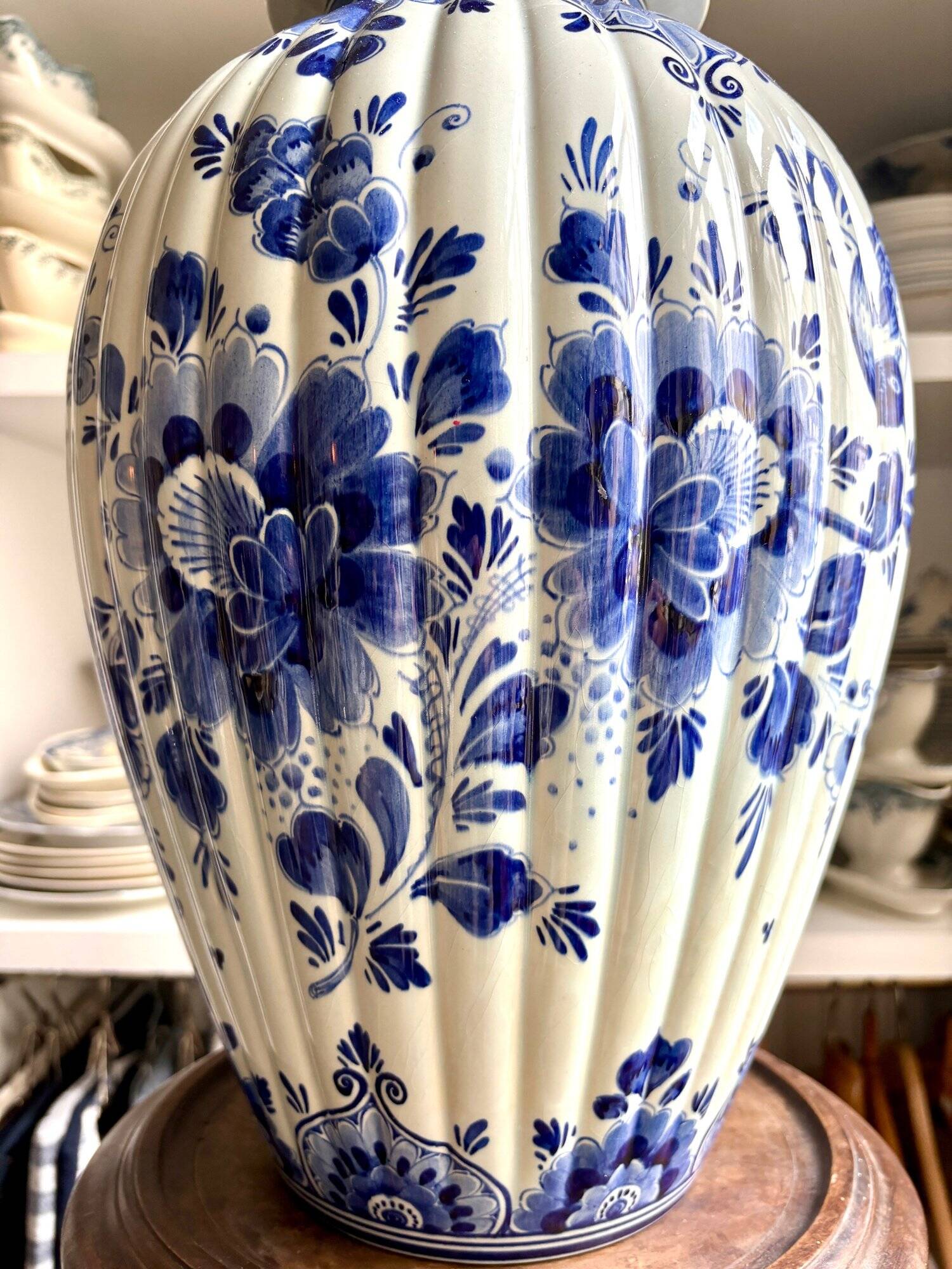Royal Delft ginger jar in blue Dutch earthenware
