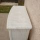 Commode blanche rotin osier incurvé